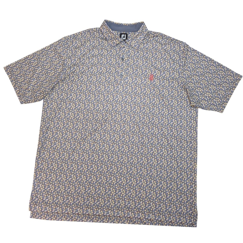 FootJoy King Kamehameha Golf Club Maui Polo Mens 2XL Performance Print